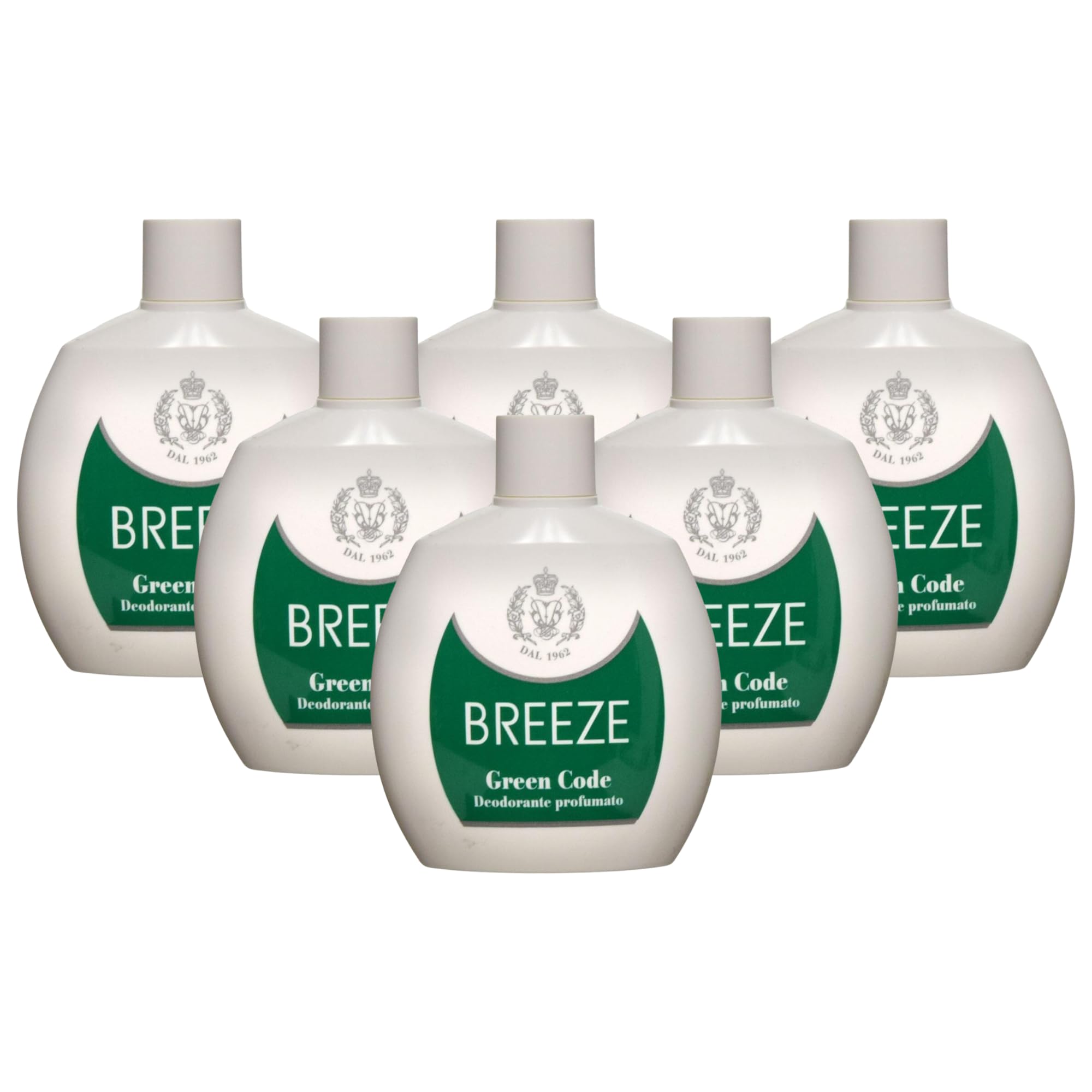 Deodorante Profumato, GREEN CODE, No Gas, Formulato Senza Sali Di Alluminio 100ml (6 Unità)