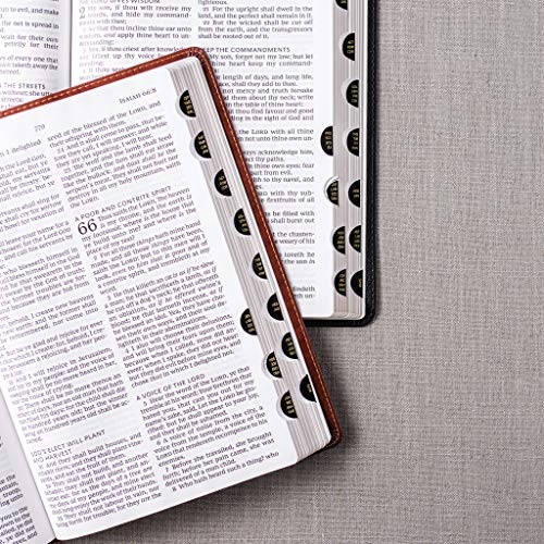 Image of KJV Holy Bible: Giant Print Thinline Bible, Black Leathersoft, Red Letter, Comfort Print (Thumb Indexed): King James Version