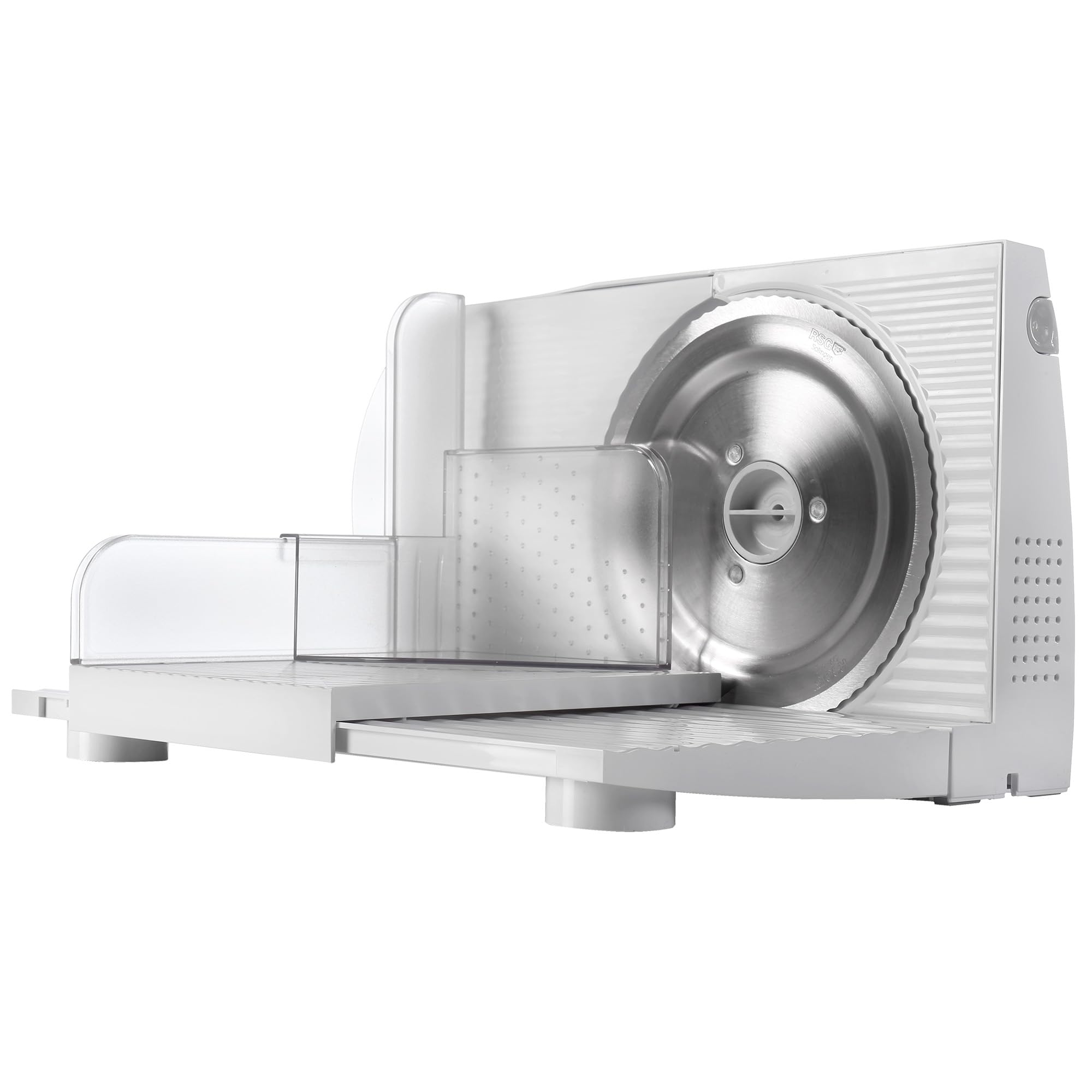 Gorenje R401W Allesschneider, Solingen Messer, Made in Europe, Sicherheitstaste, einstellbare Schnittstärke, weiß