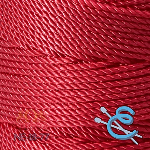 Image of Espiga No.18-100% Nylon Omega String Cord for Knitting and Crochet - 77 Strawberry
