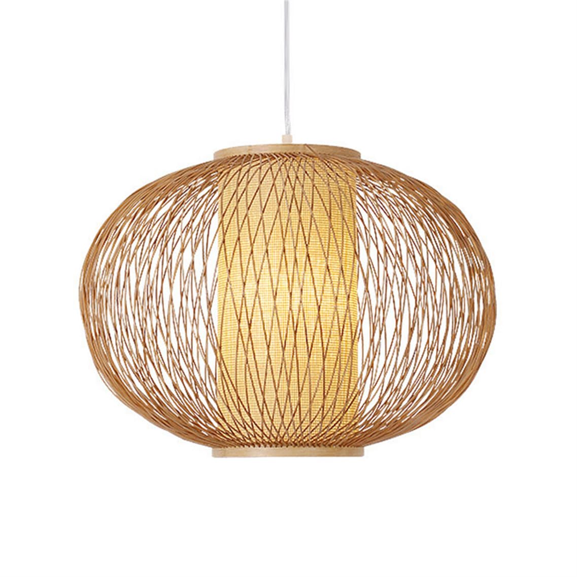 SHUANGZ Bohemian Rattan Pendant Light Ceiling Wicker Hanging Lighting Fixture 1-Light Farmhouse Rattan Basket Chandelier Boho Ceiling Lamps for Bar Counter Kitchen Island Bedroom Dining Room