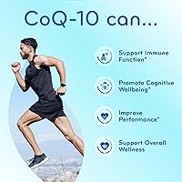 Vista 6 de CoQ10 200 mg con BioPerine - Coenzima de absorción mejorada Q10 200mg Potente antioxidante para energía cardíaca y apoyo al envejecimiento - Tapas