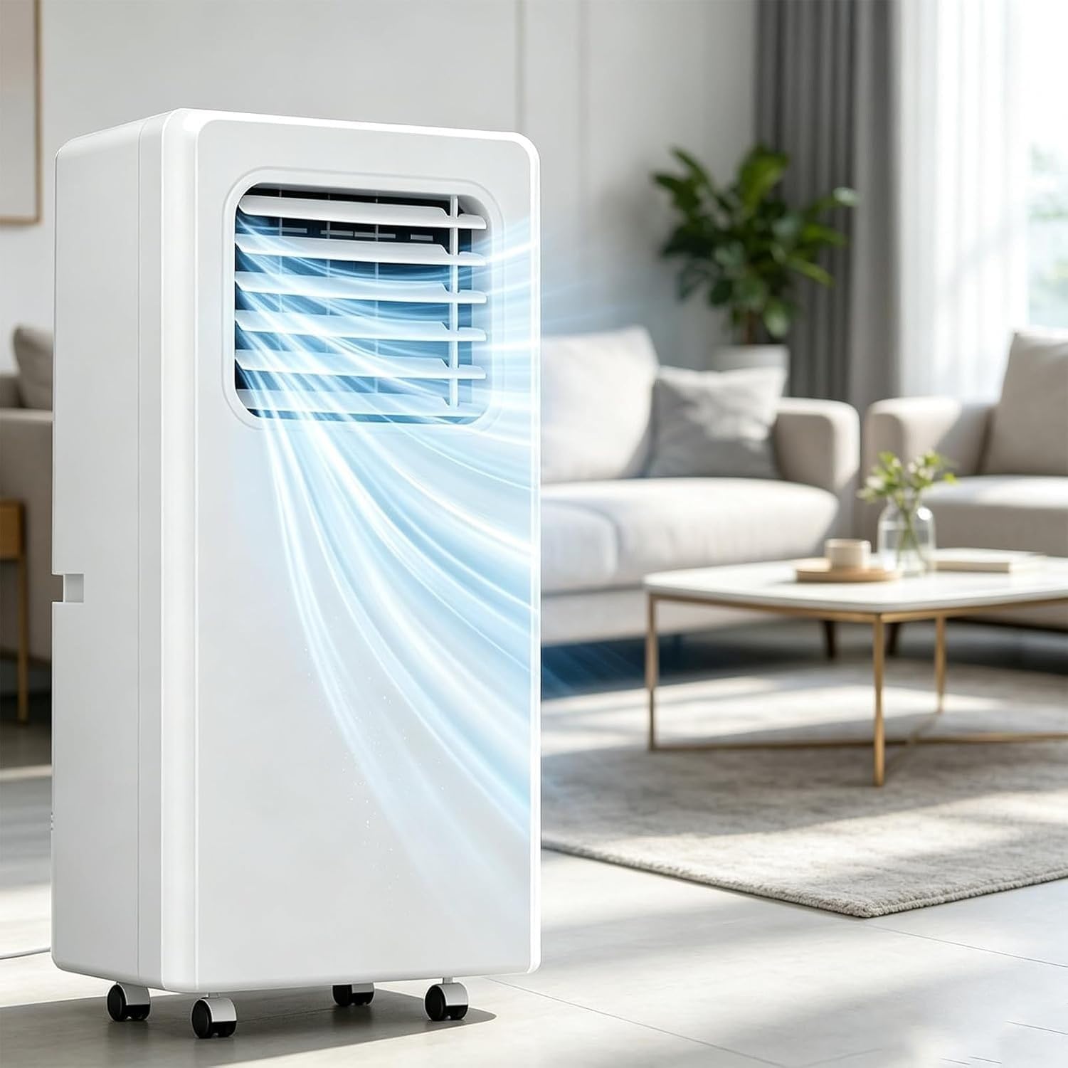 Przenośny klimatyzator 12000 BTU/18000 BTU 3w1, chłodnica powietrza, oczyszczacz, wentylator, osuszacz, 24h timer, zestaw okienny, klasa A, 18000btu