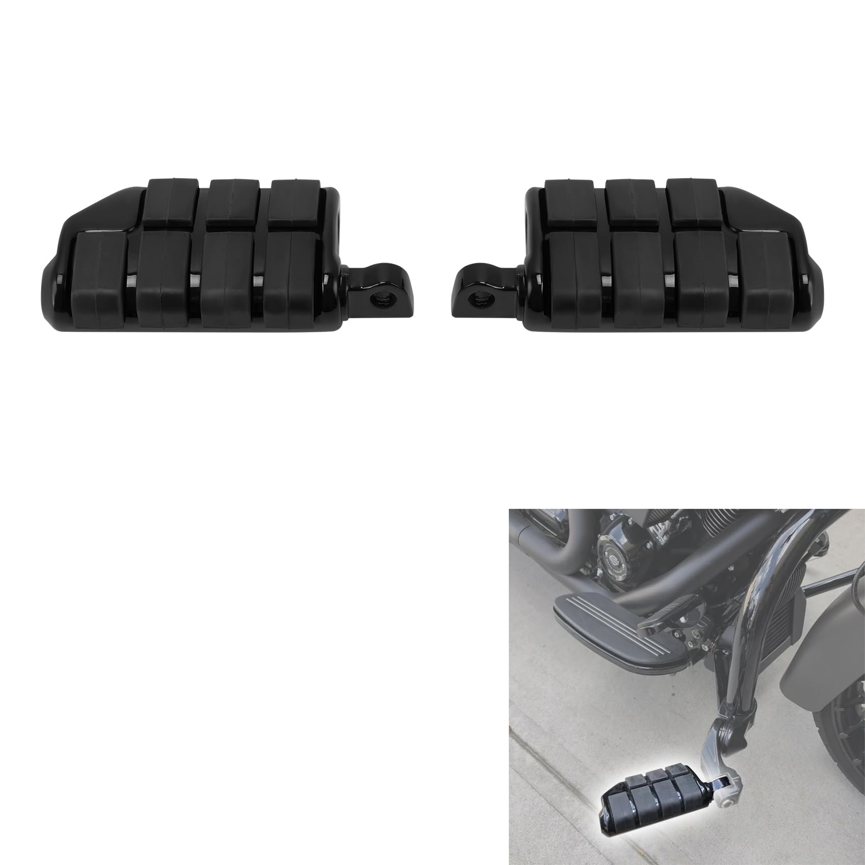 Reposapiés para motocicleta, 10 mm, resistente a los golpes, pedal compatible con Harley Road King Sportster XL 883 XL 1200