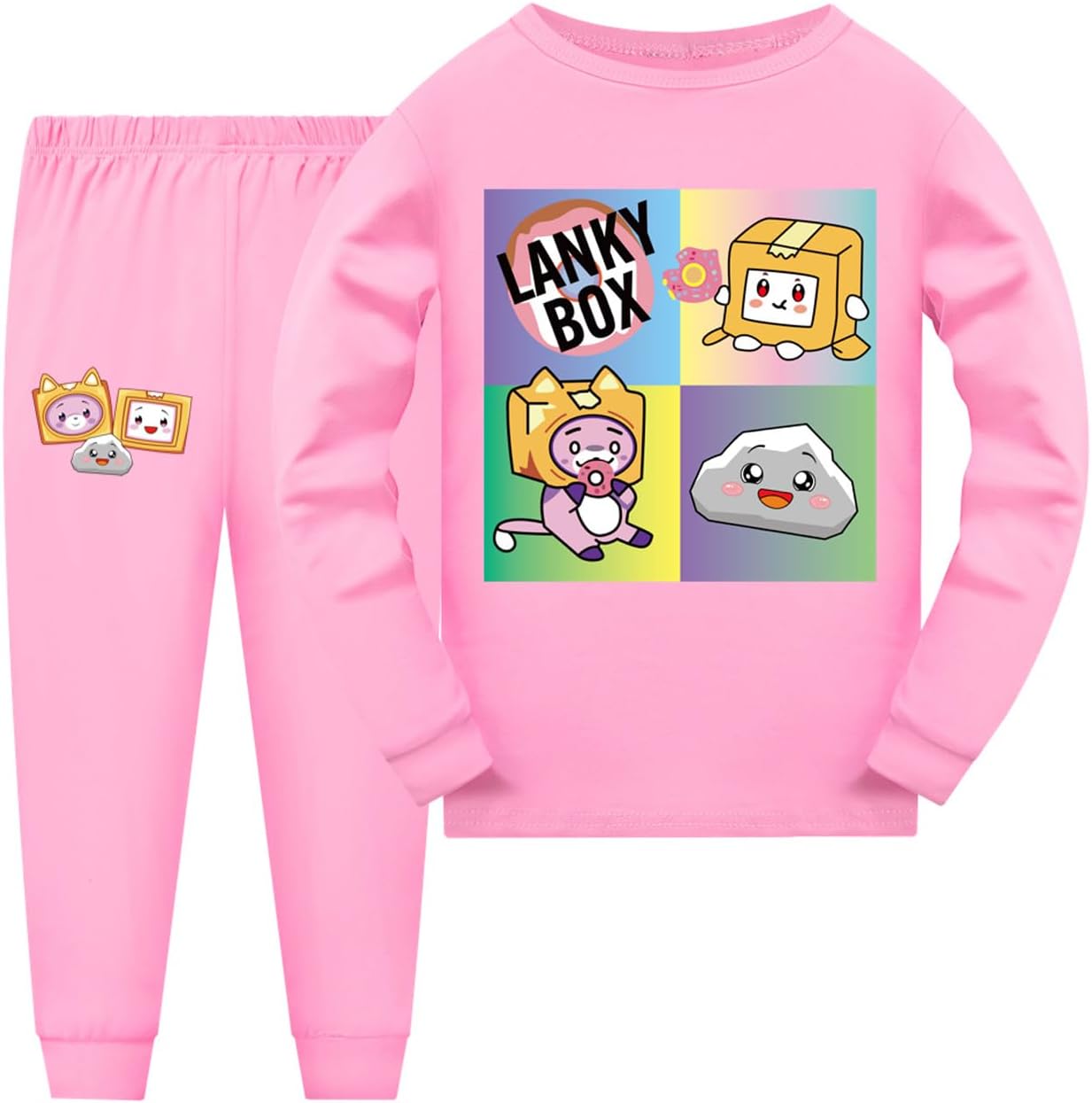 LankyBox Pyjamas Set For Boys Pajamas Cartoon Kids 2Pcs Long Sleeve Cotton Pjs Nightwear Set Print Child Sleepwear