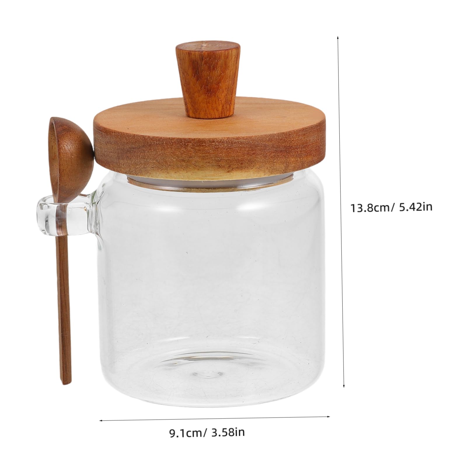 BEBEMOKO 1 Set Honey Glass Jar Honey Dipper Honey Storage Jar Glass Honey Jar Honey Server Honey Pot Honey Pot With Dipper Honey Container