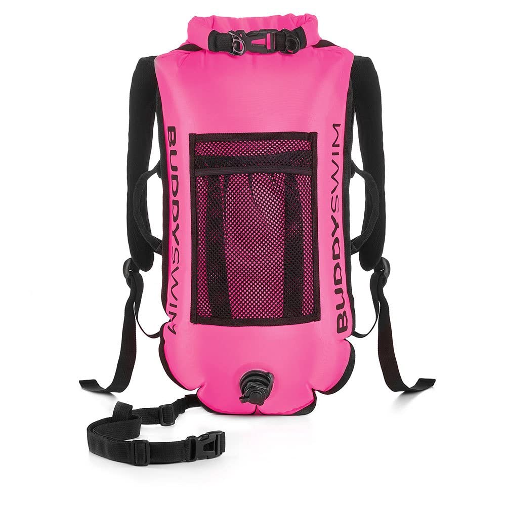 Open Water Schwimmboje Backpack 28 L mit 100% wasserdichtem Beutel und abnehmbarem Rückenpolster. Schwimmboje Erwachsene, leicht, langlebig und einfach zu Falten.