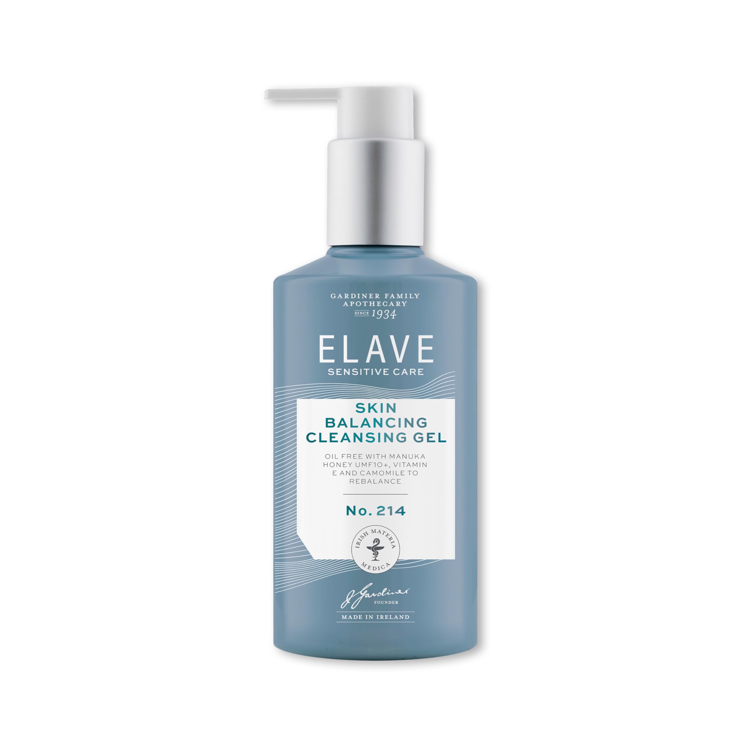 Elave Sensitive Skin Balancing Cleansing Gel, 200 Ml - With Umf 10+ Manuka Honey & Camomile Extract For Sensitive, Reactive & Allergy‑Prone Skin