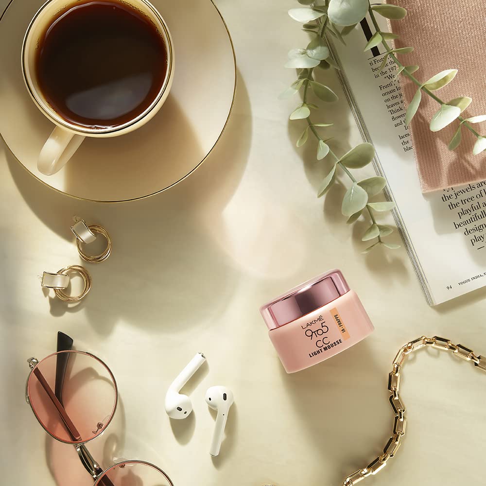 LAKMÉ 9To5 Cc Light Mousse With Vitamin E & A Hint Of Foundation | Matte Finish, Non-Comedogenic, Lightweight Mousse Foundation, 25Gm - Frappe - Image 9 thumbnail