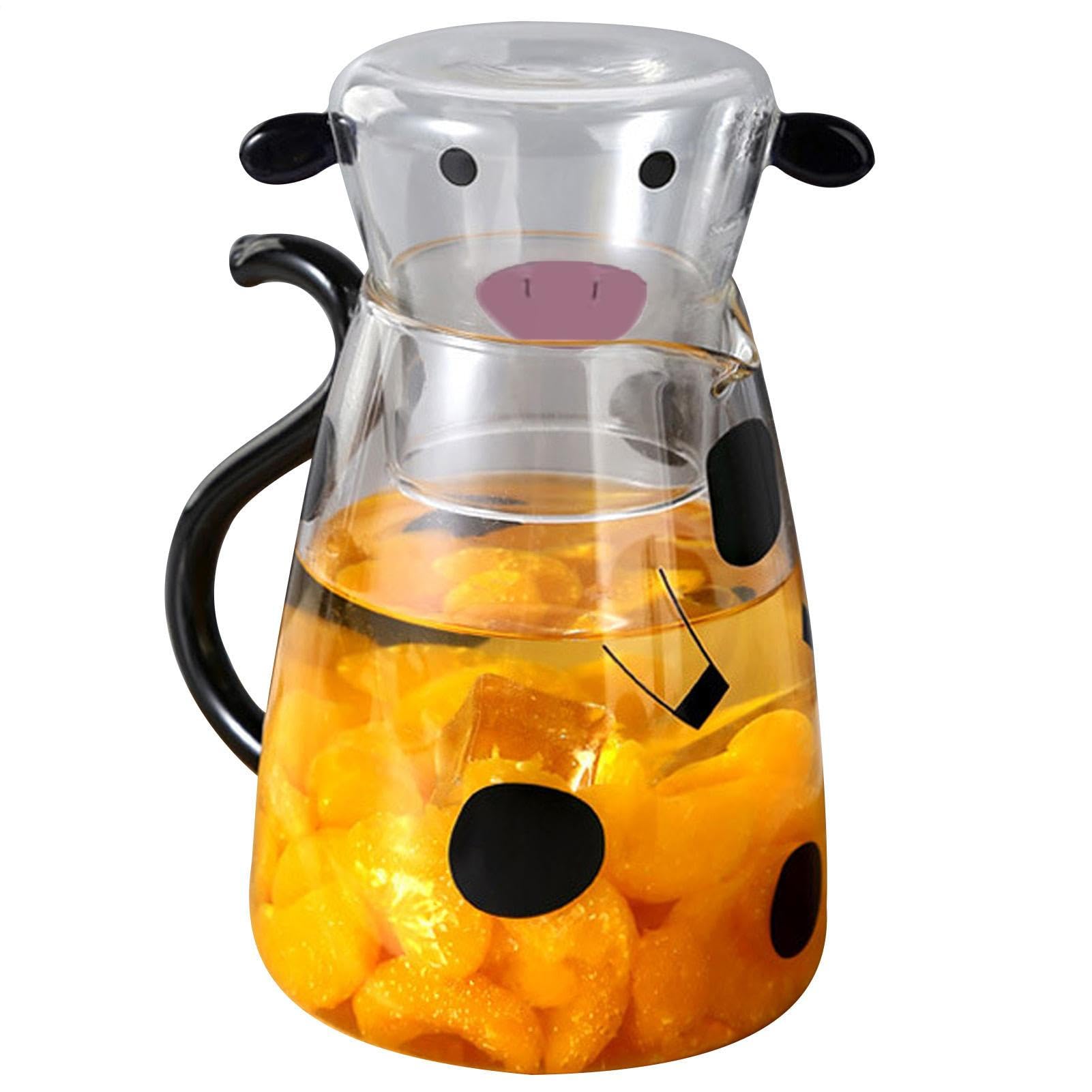 Karaffe Krug Kuh – 550 – 1800 ml Wasserkrug aus Kuhglas aus Glas