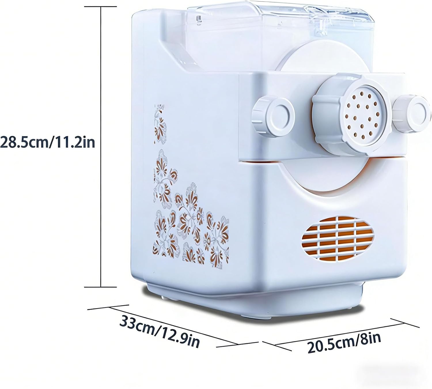 Automatic Pasta Maker, 500g Electric Noodle Press180W with 9 Molds – Multi-Function Dough Ready In 3 Minutes for Spaghetti Noodles Dumpling Skins Home Kitchen Use