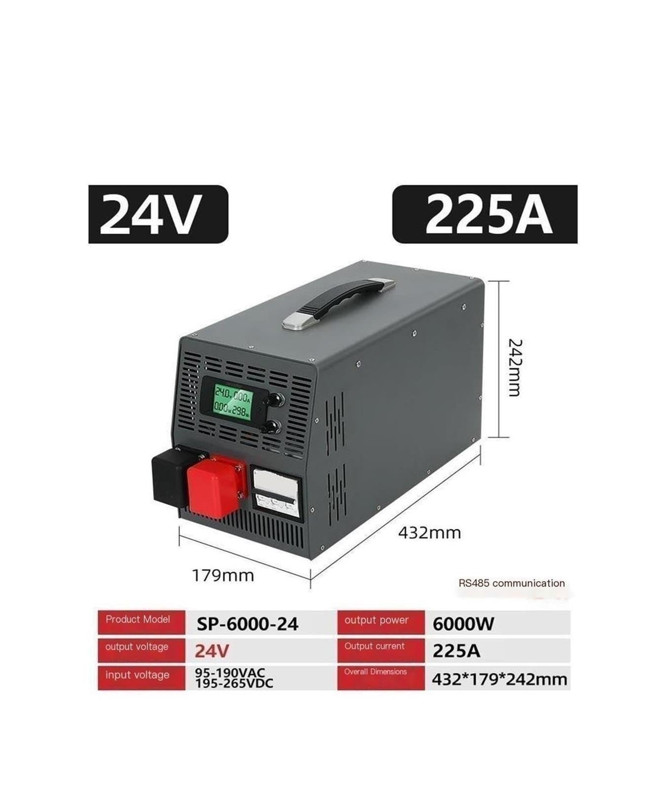 Fuente de alimentación conmutada de 6000W 24V 225A, convertidor AC-DC
