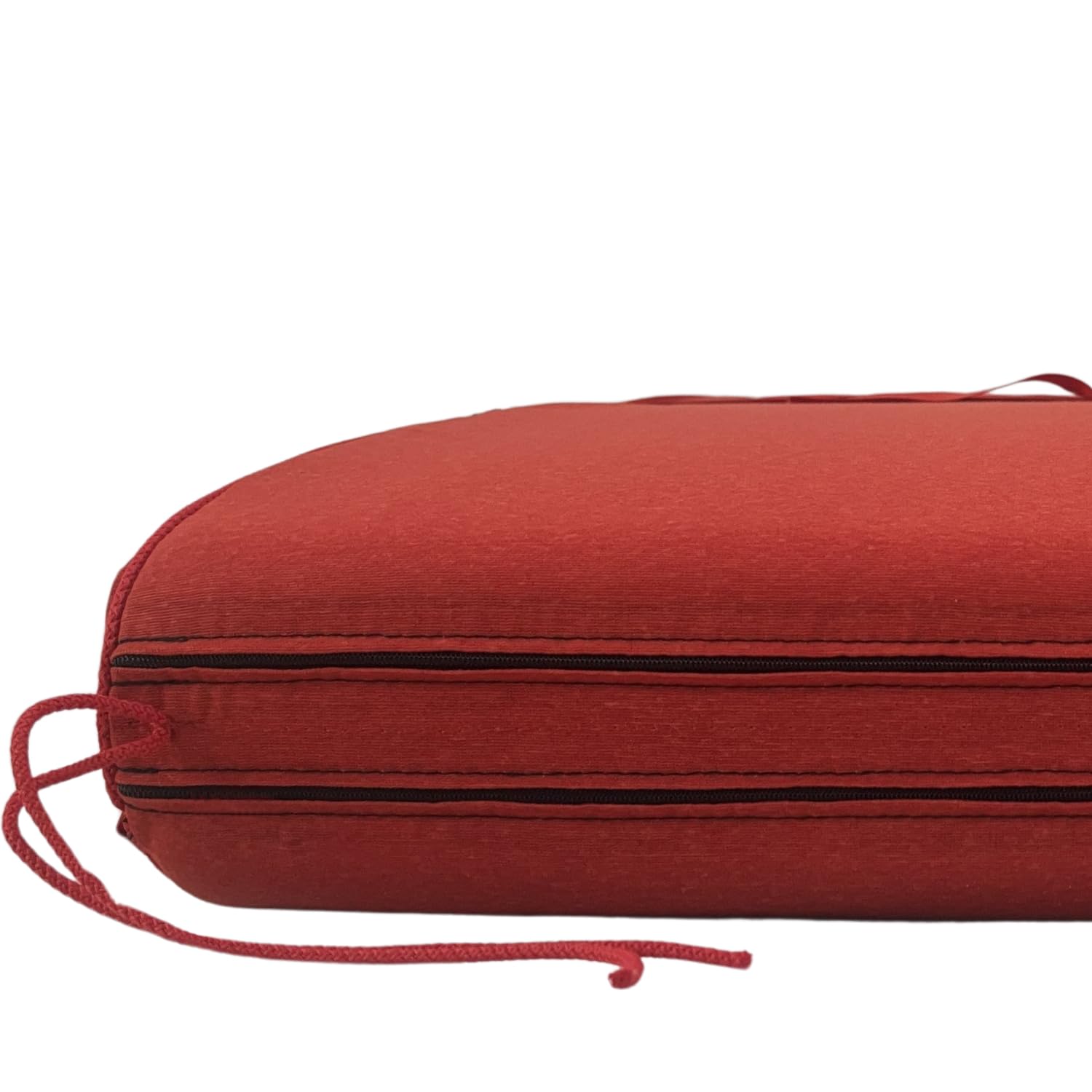 Marvin Cuscino per Poltrona Sedia Sdraio Relax RIO da Giardino Esterno Tessuto Cotone Imbottito Reclinabile Sfoderabile (Rosso Scozzese, Alto)