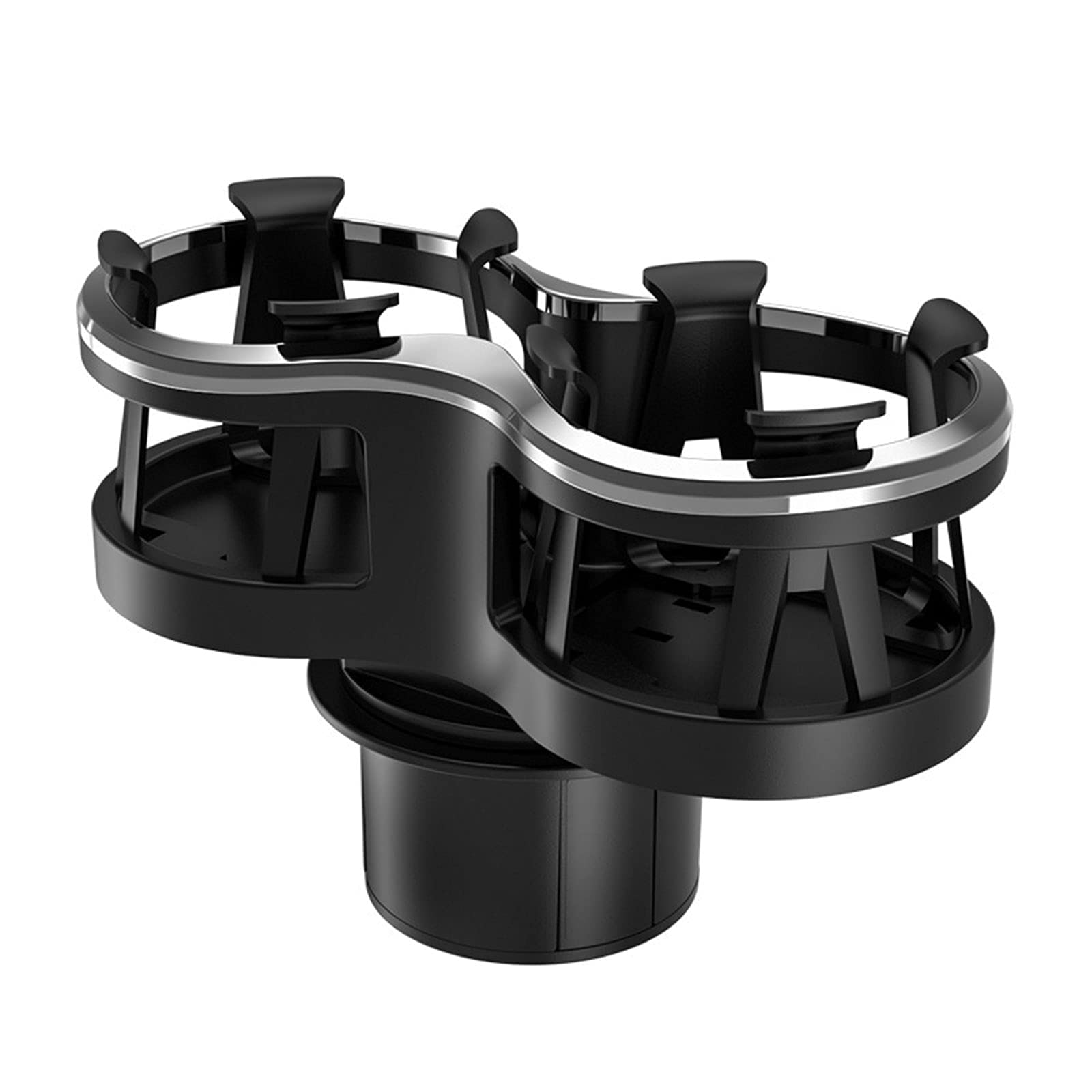 Car Double-hole Water Cup Holder Multi-function Thermos Tea Cup Beverage Mobile Phone Holder with Adjustable Detachable Base Double-sided Tape Car Modification Accessories