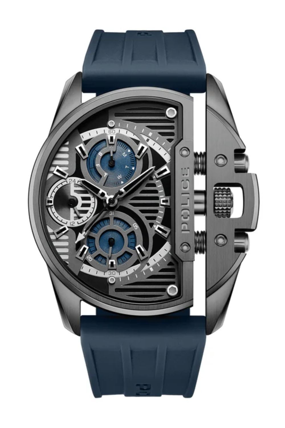 Police Watches daintree Mens Analogue Quartz Watch with Silicone Bracelet PEWGQ2203604