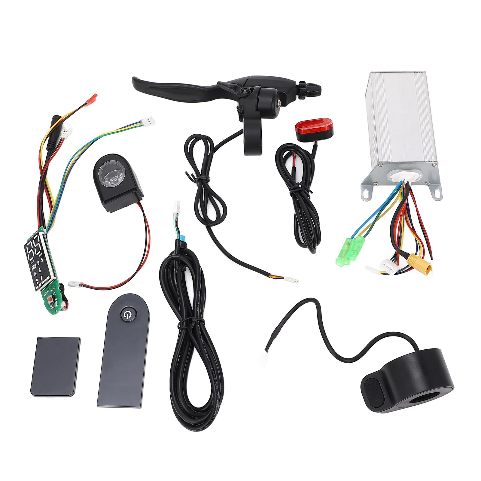 Kit de Controlador de Scooter Eléctrico para Xiaomi M365 para Xiaomi Pro, 36V 350W Controlador de Motor Sin Escobillas con Rayo de Freno y Acelerador de Pulgar y Paneles