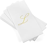 Vista 17 de AMERICAN HOMESTEAD - Toallas de mano desechables – Servilletas de invitados con monograma de lámina plateada – Toallas de papel de baño similares al