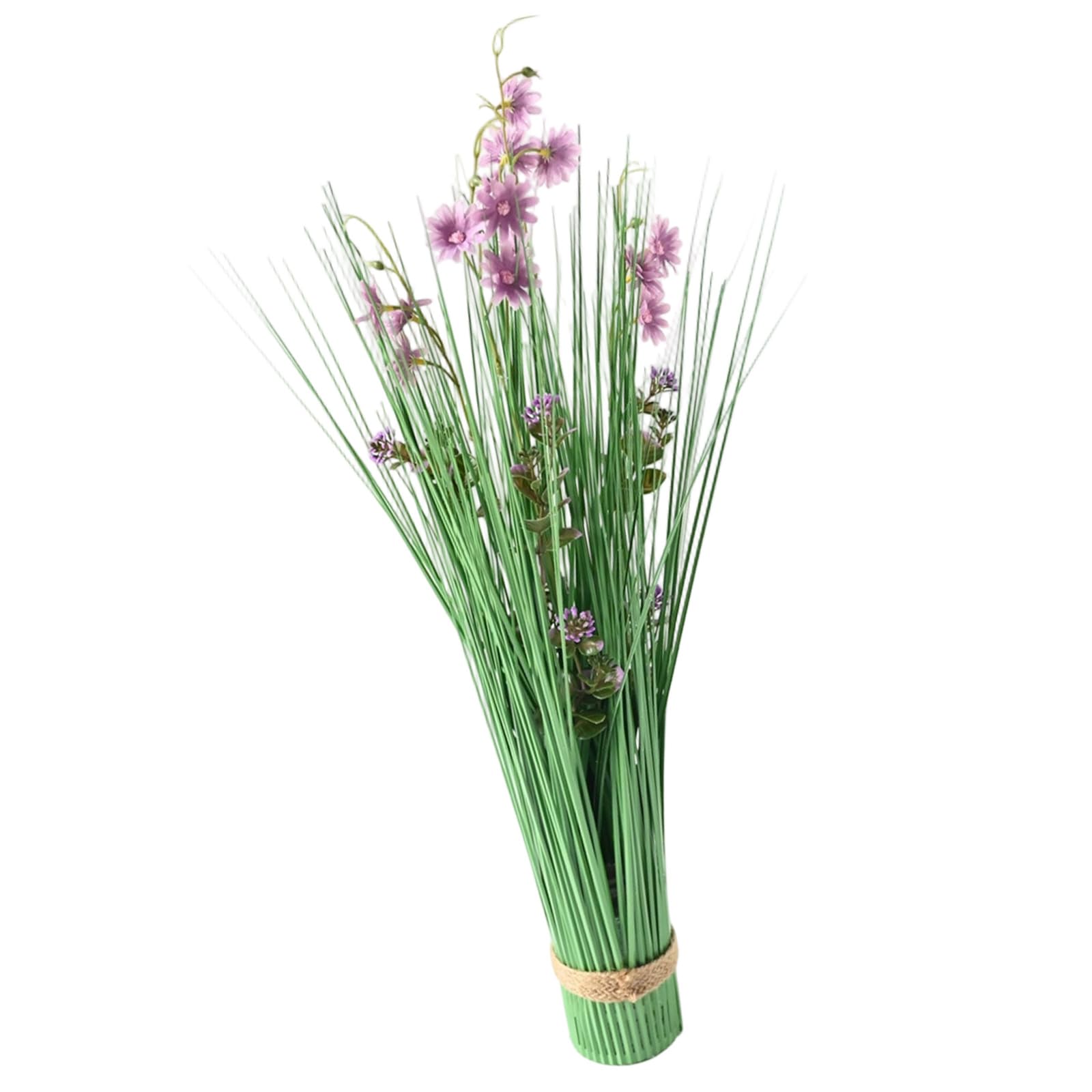 Limtula Grape Flower Realistic Artificial Wildflower Bulrush Grass Stalk For Home Offices Decors 62Cm Tall Decorative Piece Multipurpose Party Supplies