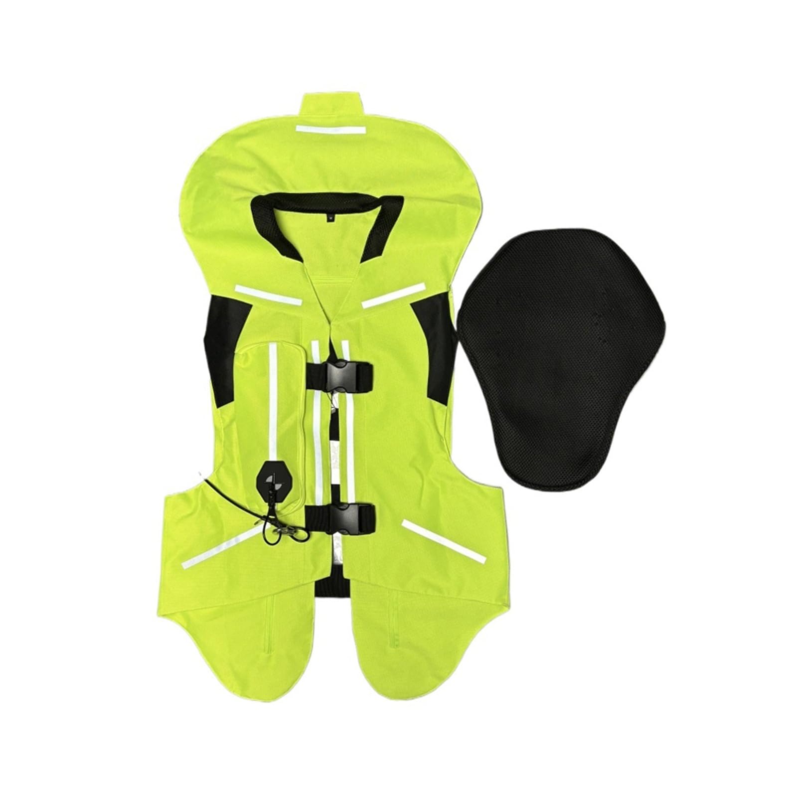Motorrad -Airbag -Weste for Männer/Frauen Mit Abnehmbarem Rückenschutz, Hals-/Schwanz-/Körper -Airbag Wiederverwendbar Leicht Zu Reinigen