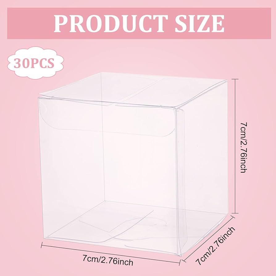 家型透明容器 Amazon｜BENECREAT 30個7x7x7㎝ PVC透明プラスチックケース