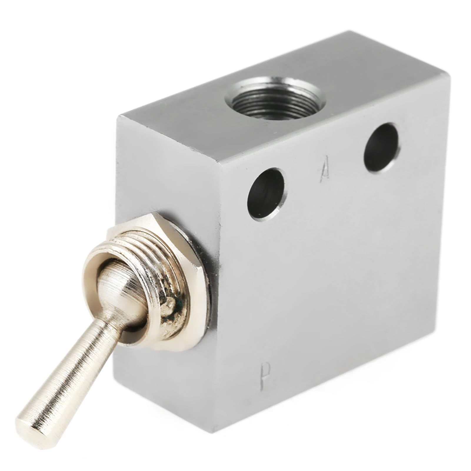 Valvola Meccanica Pneumatica con Interruttore a Levetta a 3 Posizioni e 2 Porte, Comando Manuale, Funzionamento Conveniente, Manopola Rotonda in Metallo, Struttura Semplice,