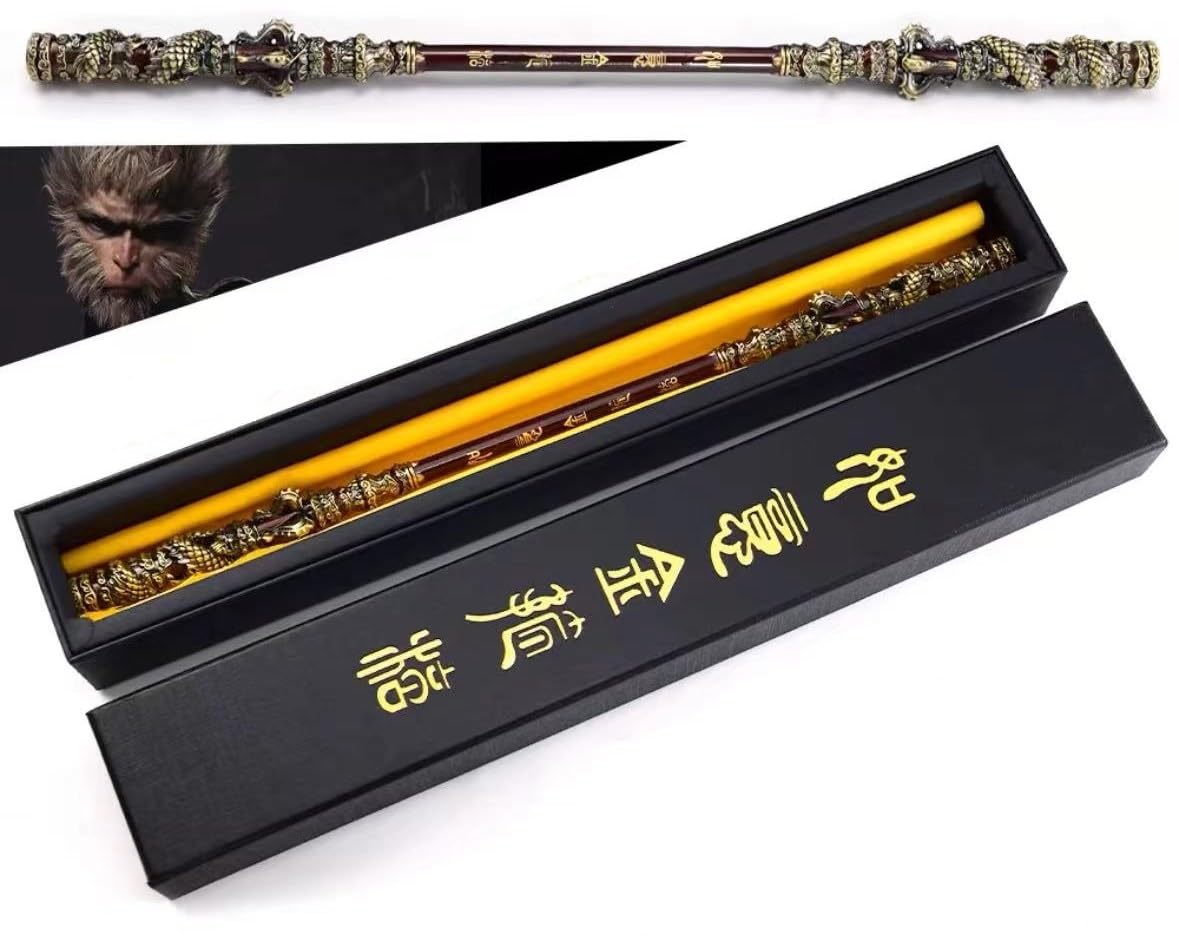 Monkey King Wu Kong Weapon Bronzecloud Ruyi Staff Martial Arts Bo Staffs Game Collection Desk Room Decoration Backpack Pendant Gift