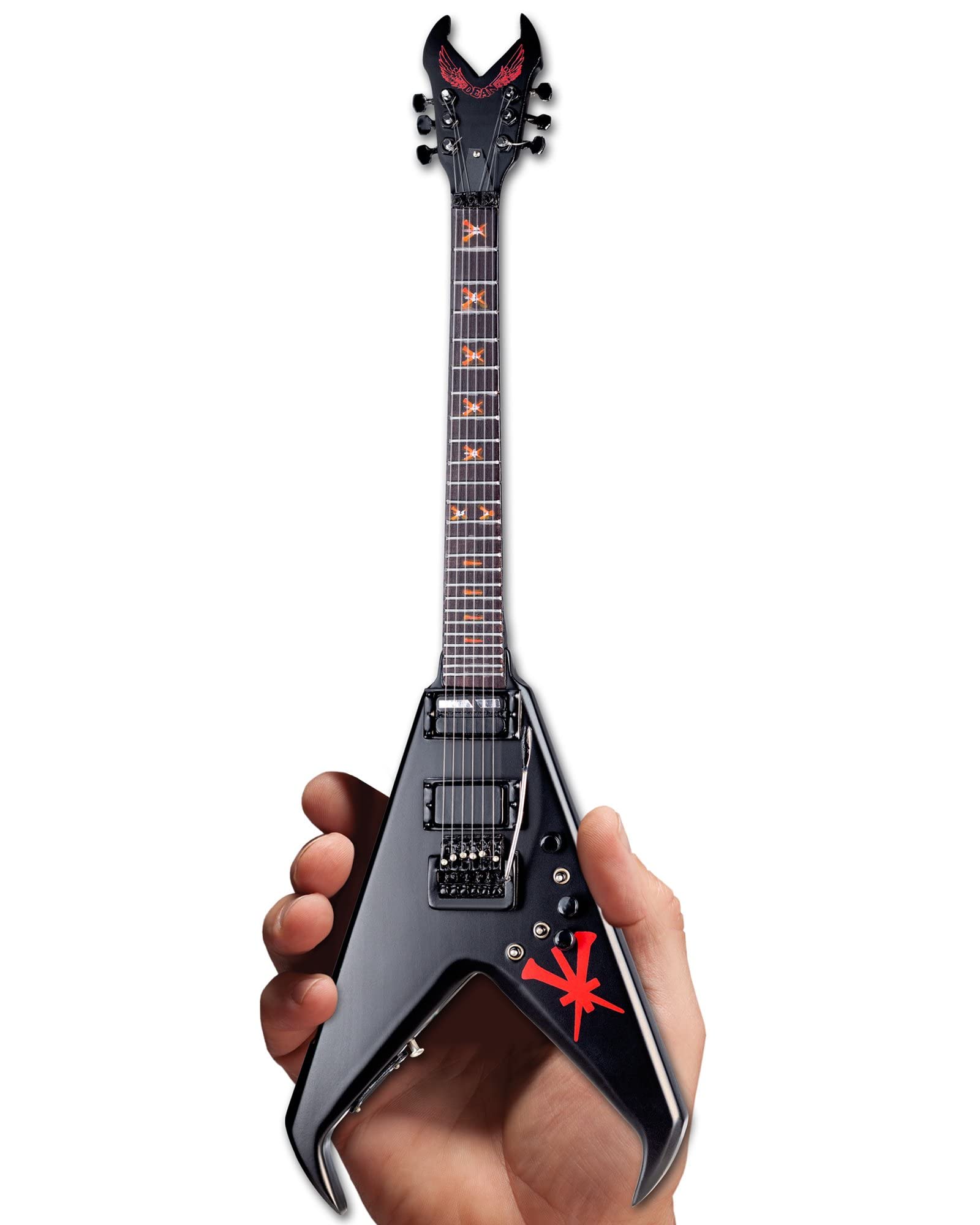 Mini Guitare Replica Axe Heaven - Alex Lifeson Gibson ES-355 Alpine White - Rush