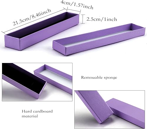 Miniatura 2 de Rocutus Cajas de cartón para collares, cajas de regalo de joyería, caja de regalo, cajas de cartón para almacenamiento y regalo, paquete de 24
