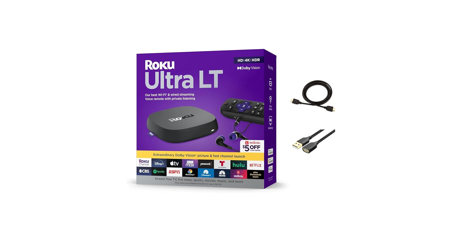 Amazon.com: Roku Ultra LT Streaming Device 4K/HDR/Dolby