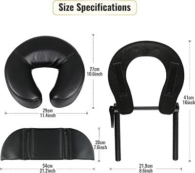 TRENDBOX Face Down Tabletop Massage Kit Adjustable Headrest Pillow
