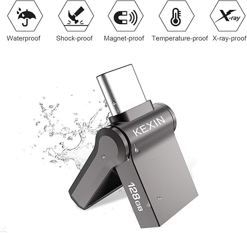 Miniatura 8 de KEXIN 32G USB C Flash Drive USB 3.0 Metal Dual Drive 32 GB USB Stick Mini Tamaño OTG Memory Stick para Tipo-C Android Smartphones Tablets