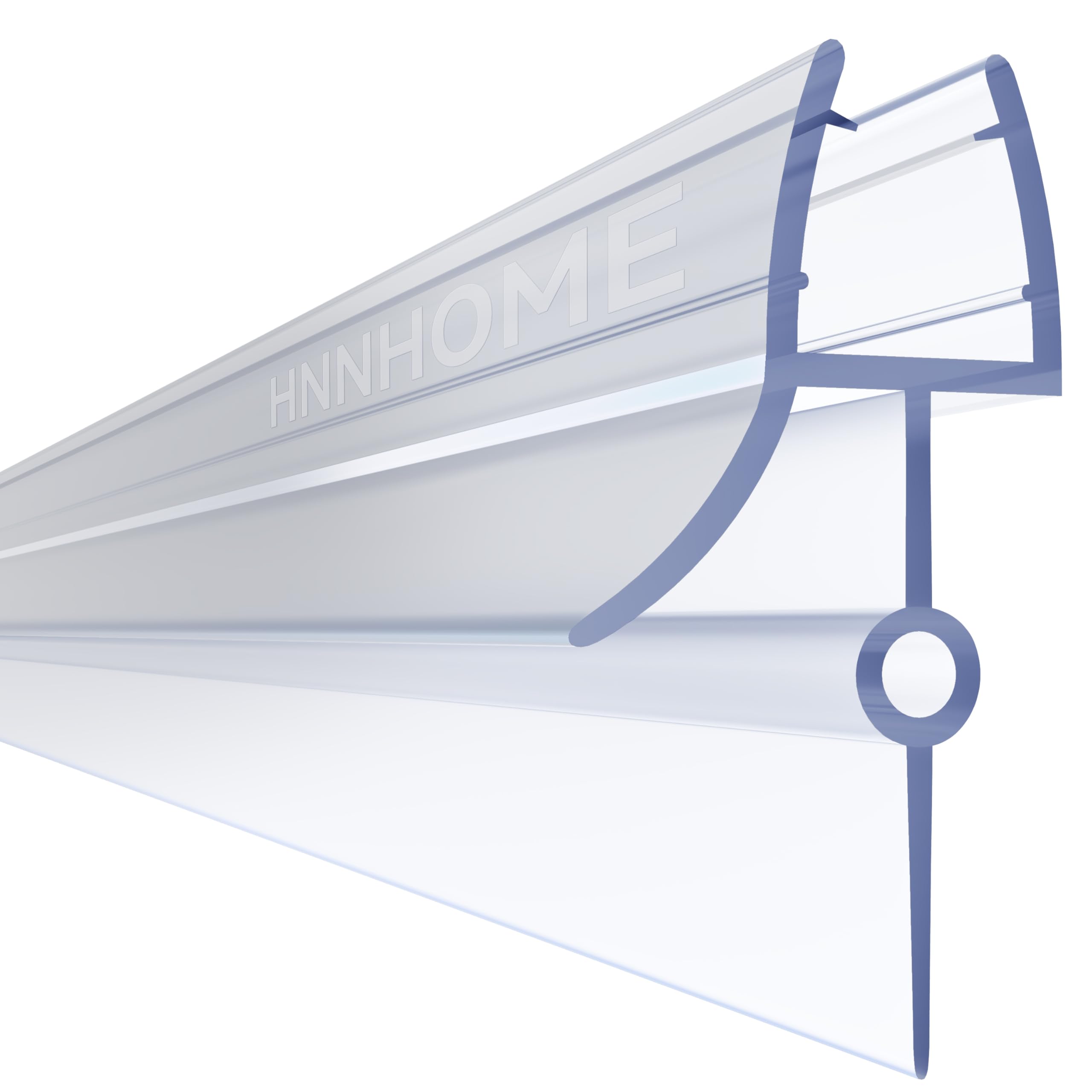 Hnnhome Transparent Shower Screen Door Seal Strip For 6-8Mm Straight Glass, 22Mm Gap
