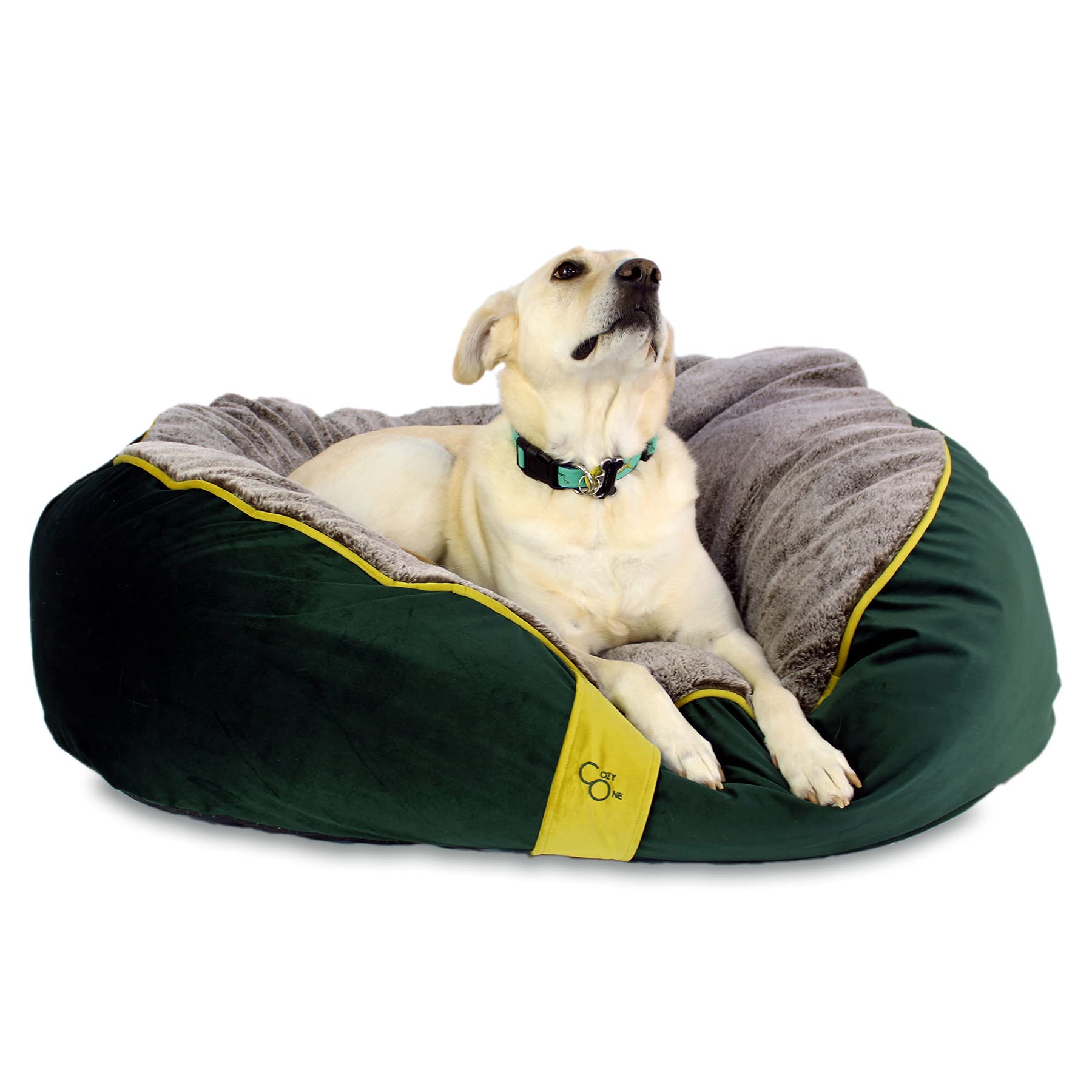 CozyOne Mia Collection Self-Warming Oval Dog Bed - Ultra-Soft Plush Dream Pet Bed with Removable Velvet Cover- Cozy