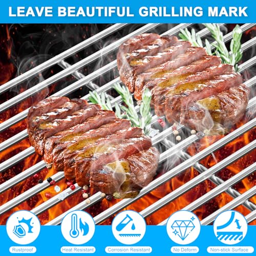 15 Inch Cooking Grates Replacement Parts for Broil-Mate 165154 195554 Broil King 986557, 9869-54 9869-57 Signet Crown Huntington 6666-54 Sterling 1155-54 Solid Stainless Steel Grill Grids by BBQ-PLUS - Image 4