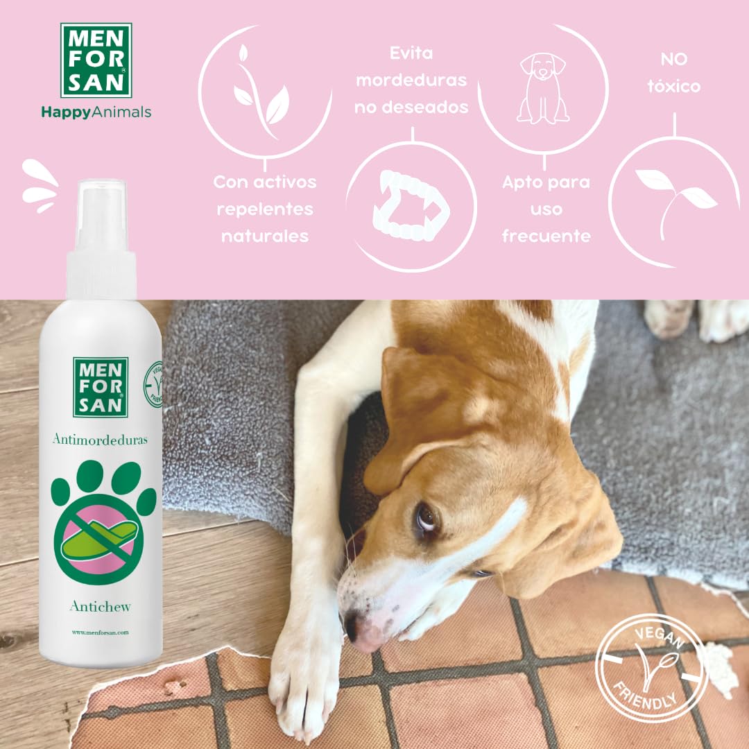 MENFORSAN Antibites Mobilier et Textile pour Chien 125 ML - Lot de 2 - Prévient Les morsures indésirables