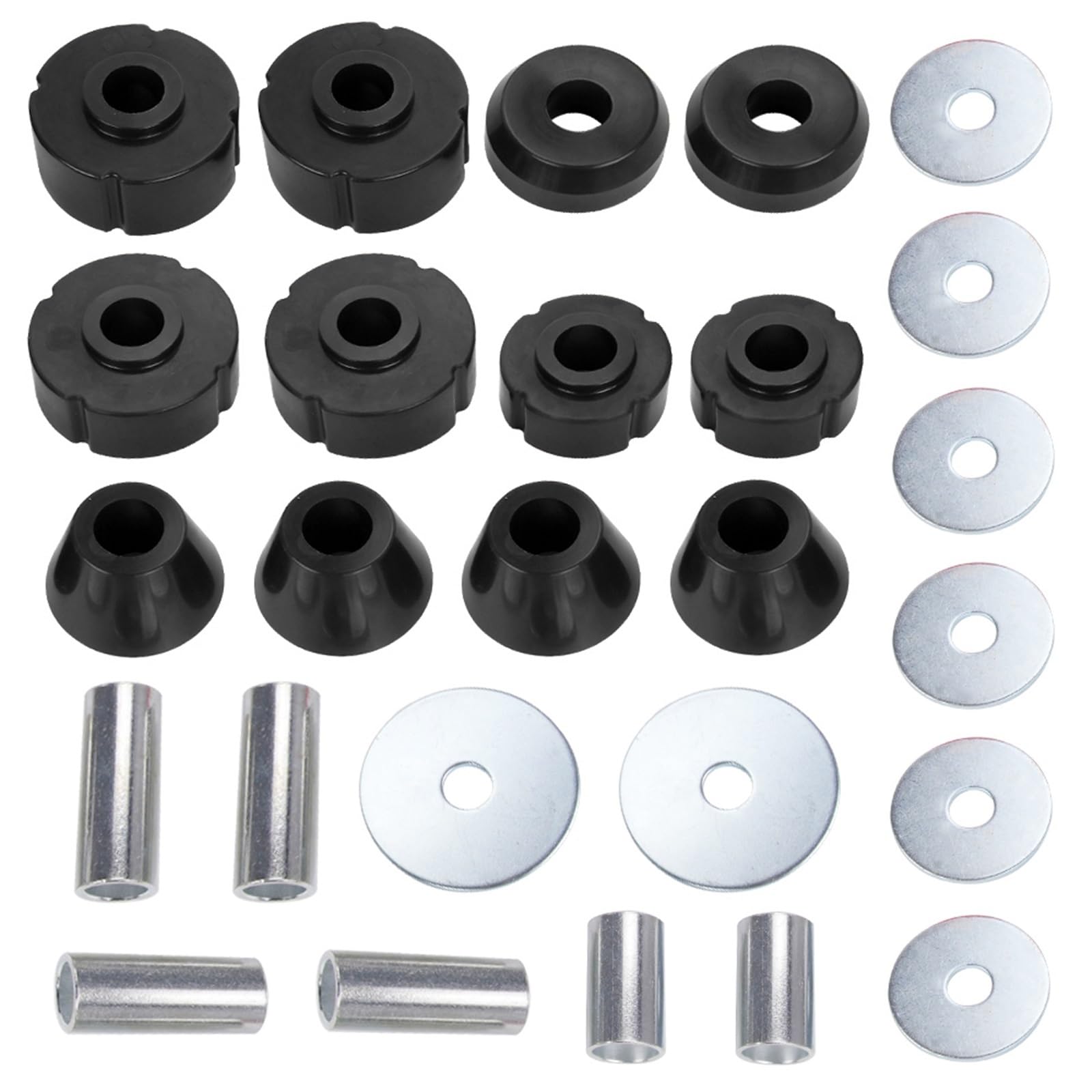DGHBNP Bushings Fit For C10 C15 1967-1972 SFN208 Cab Body Mount Bushings Kit Bushing Kit(Black)