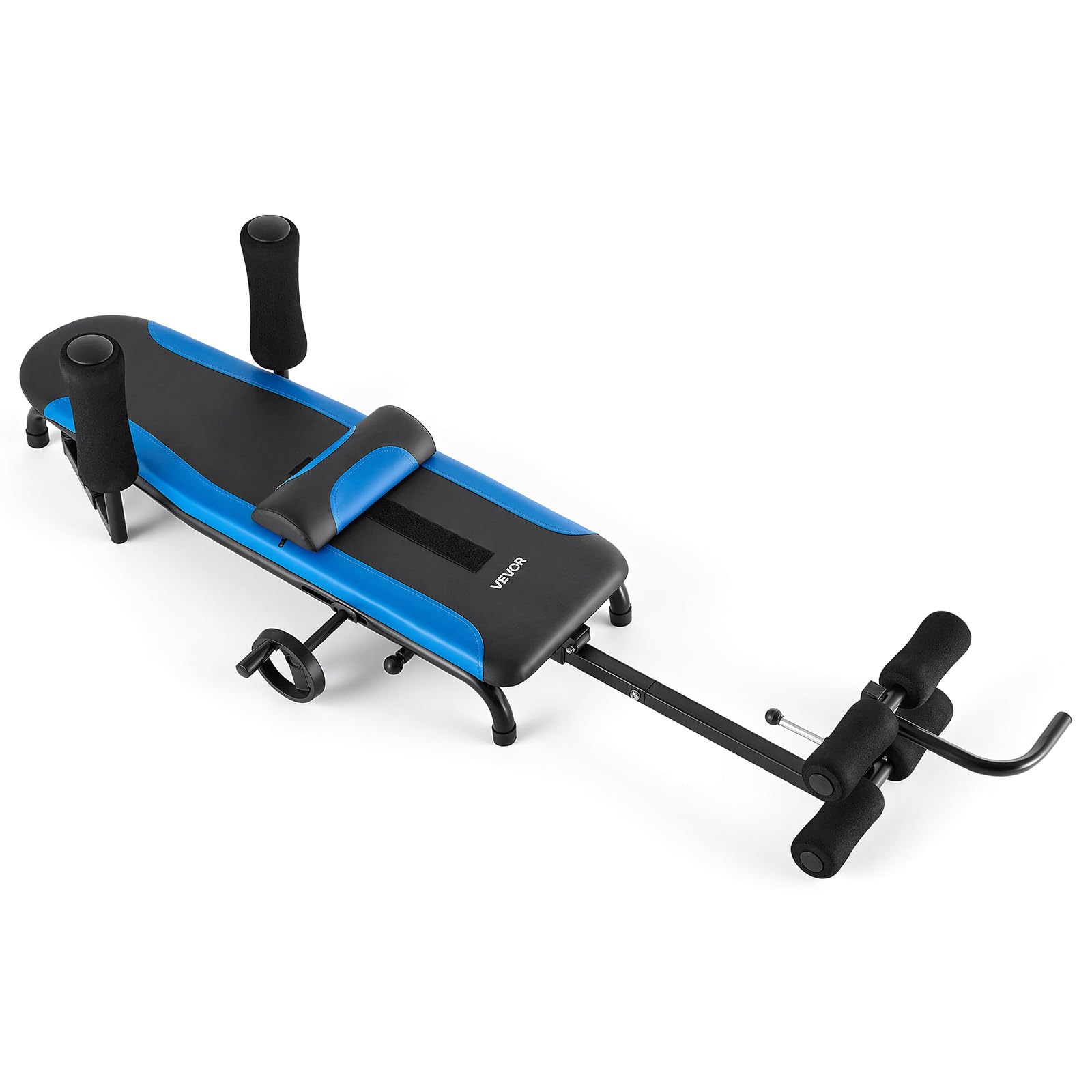 VEVOR Mesa de Tracción Lumbar Capacidad de 159 kg, Banco de Estiramiento de Espalda Estructura Estable, Reposabrazos Ajustables, Alta Resistencia, Tabla de Inversión para Hombros, Cuello, Espalda