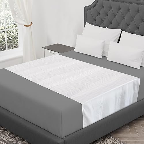 CoolShields Almohadillas de cama impermeables para incontinencia de 60 x 36 pulgadas (Queen) Protector de colchón lavable y reutilizable para niños,