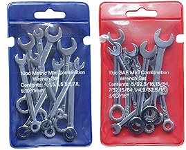 TIANHENGMart Práctico juego de 10 mini llaves inglesas para tareas de mantenimiento diario, herramienta de mano (métrico azul)