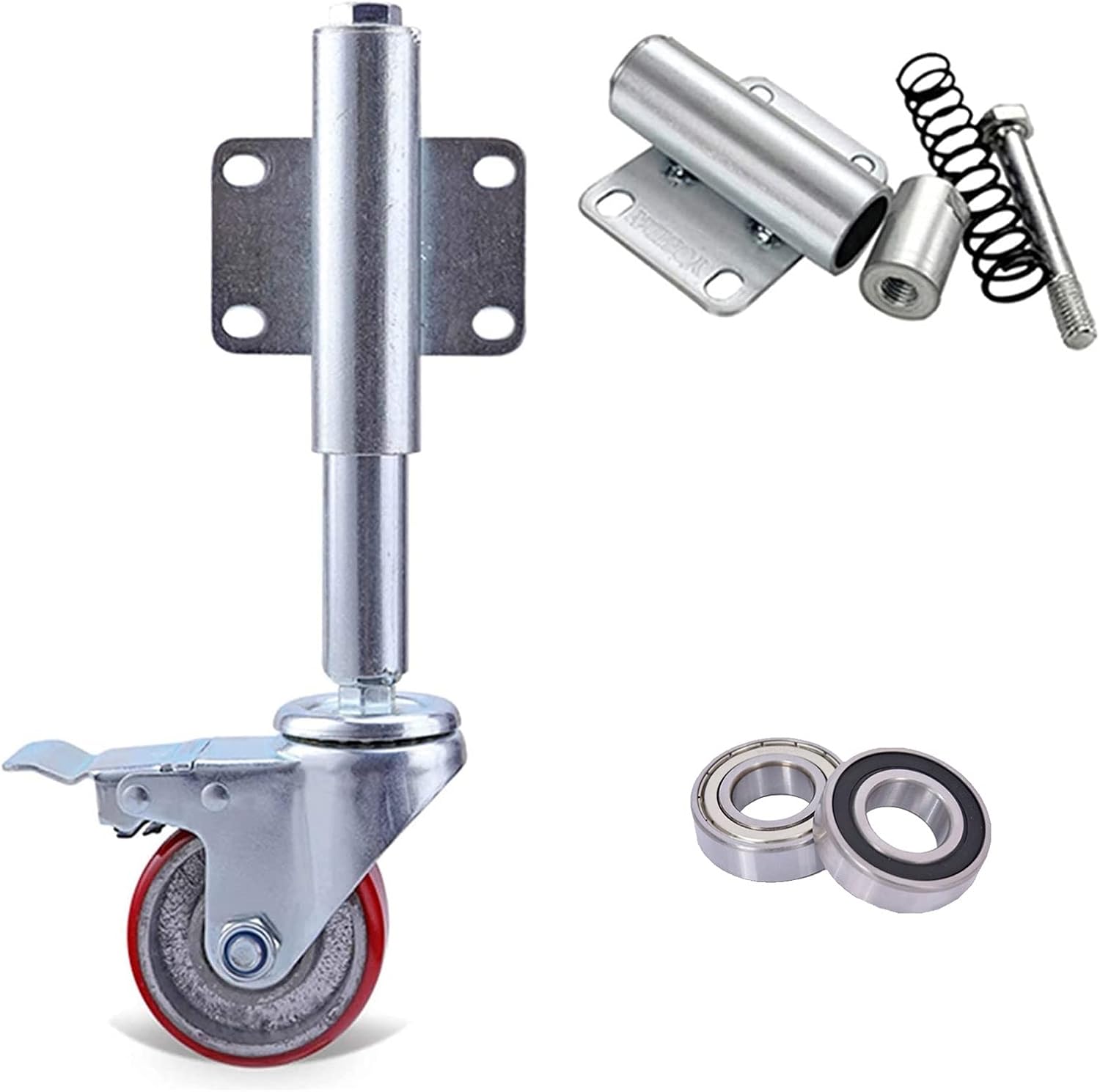 Spring Loaded Gate Wheels, Gate Casters for Yard Fence