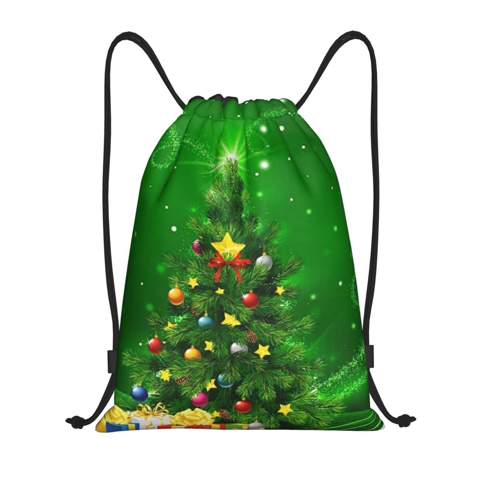 AABSTBFM Christmas Trees Lightweight Drawstring Backpack | M - String Backpack Bags For Gym, Travel, Shopping, School, And More