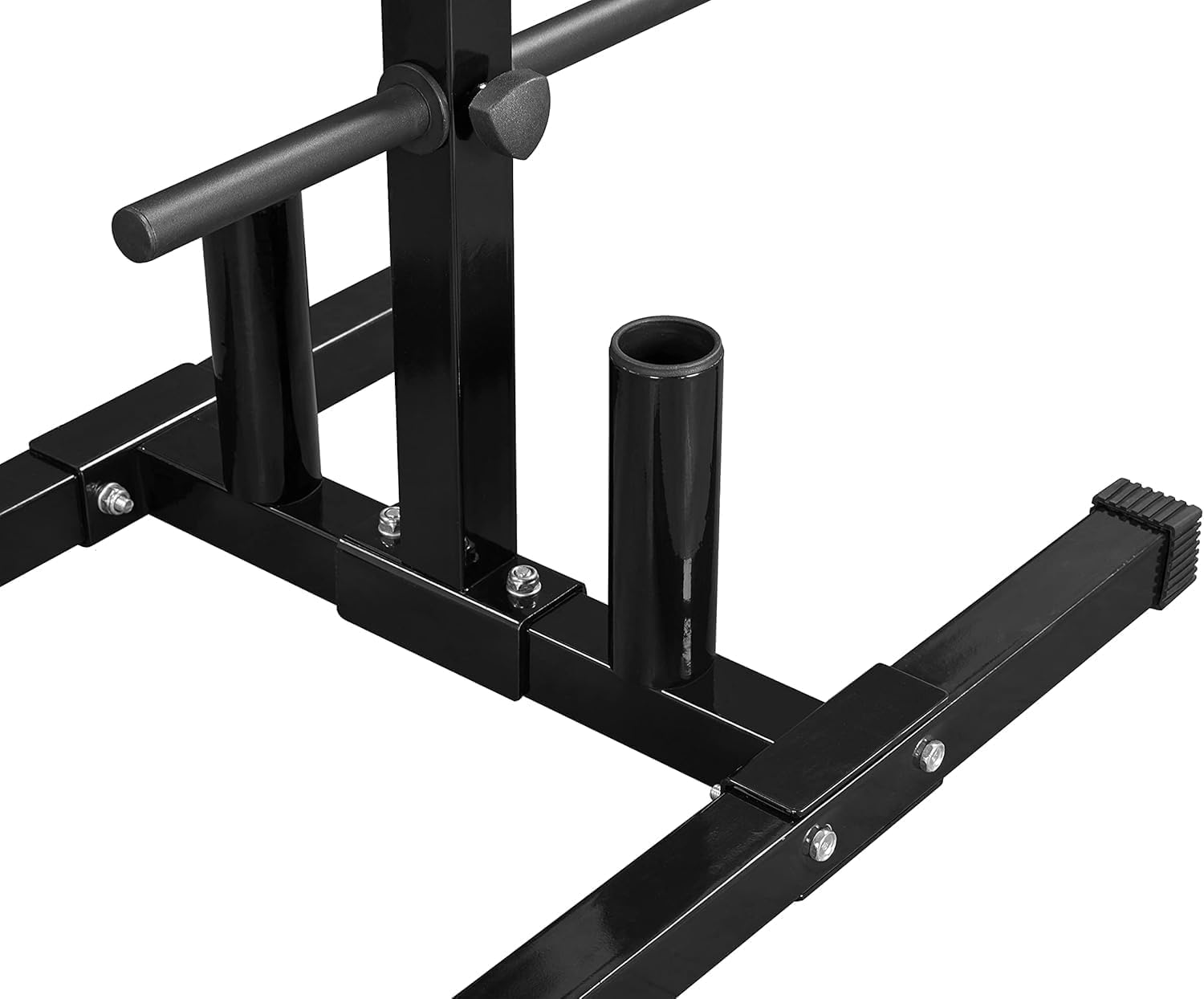 Yaheetech Support pour Poids Charge Max. 400kg Support de Barre d'Haltère Poids Musculation Convient aux Disques de Diamètre 28 mm Noir