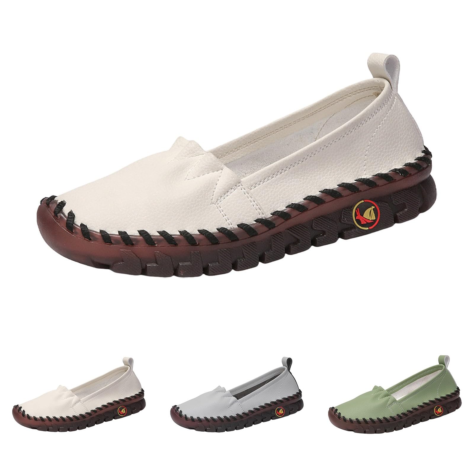 Zapatos de mujer descalzos zapatillas ortopédicas cómodas sin dolor zapatos de cuero transpirables impermeables para correr zapatos de punta ancha zapatos deslizantes en zapatos descalzos