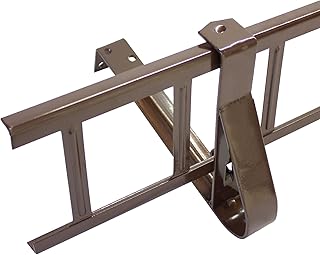 Schneegitter 3,0 m x 155 mm Typ S, Schneeschutz für Dach, Komplettes Set mit 2x1,5 m Schneefanggittern, 6x Schneefanggitterstützen & 4x Verbindern, Schneefangsystem aus Stahl, Braun