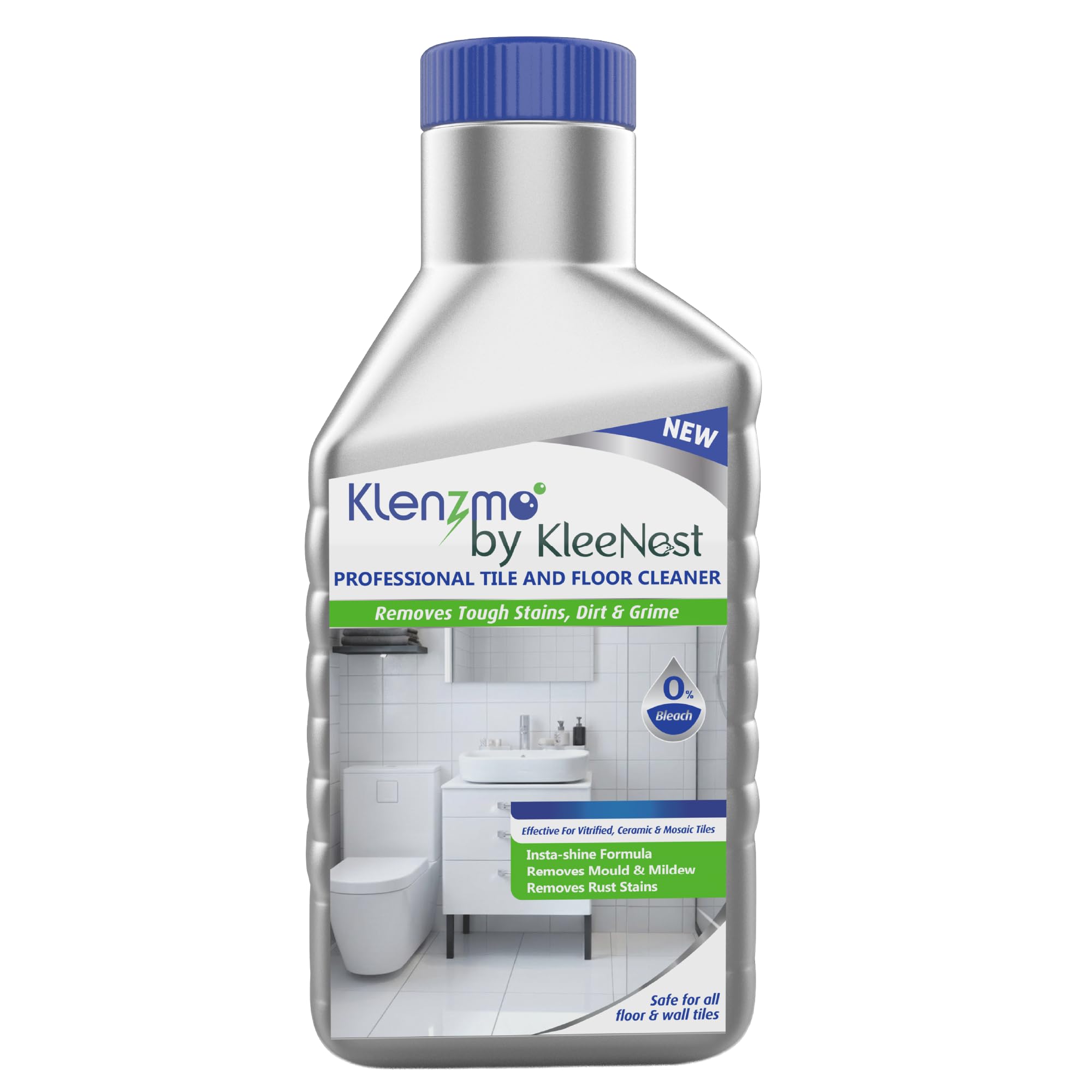 Klenzmo by Kleenest Professional Tile & Floor Cleaner – 2 in 1 Formula | Removes Rust, Paint & Water Stains Effective on Mould & Mildew | Insta-Shine Safe for Vitrified, Ceramic & Mosaic Tiles | 850ml discount deal