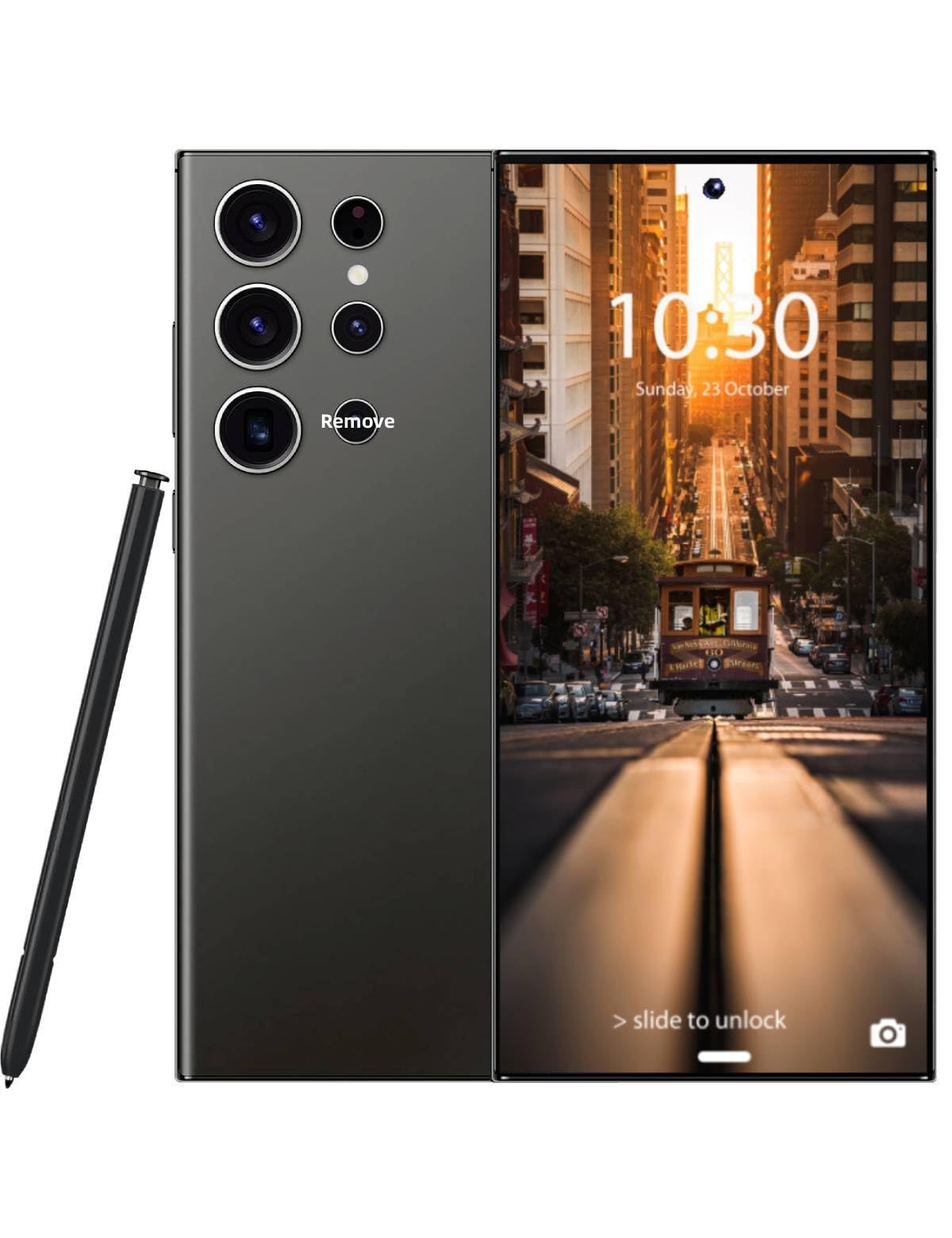 Unlocked Phone C24 Ultra Android Phone 256GB+8GB Large Storage Smart Phone, Android 14 Cell Phone, 6800 mAh Battery, 6.8-inch /5G Dual SIM [Works with T-Mobile, AT&T] Black