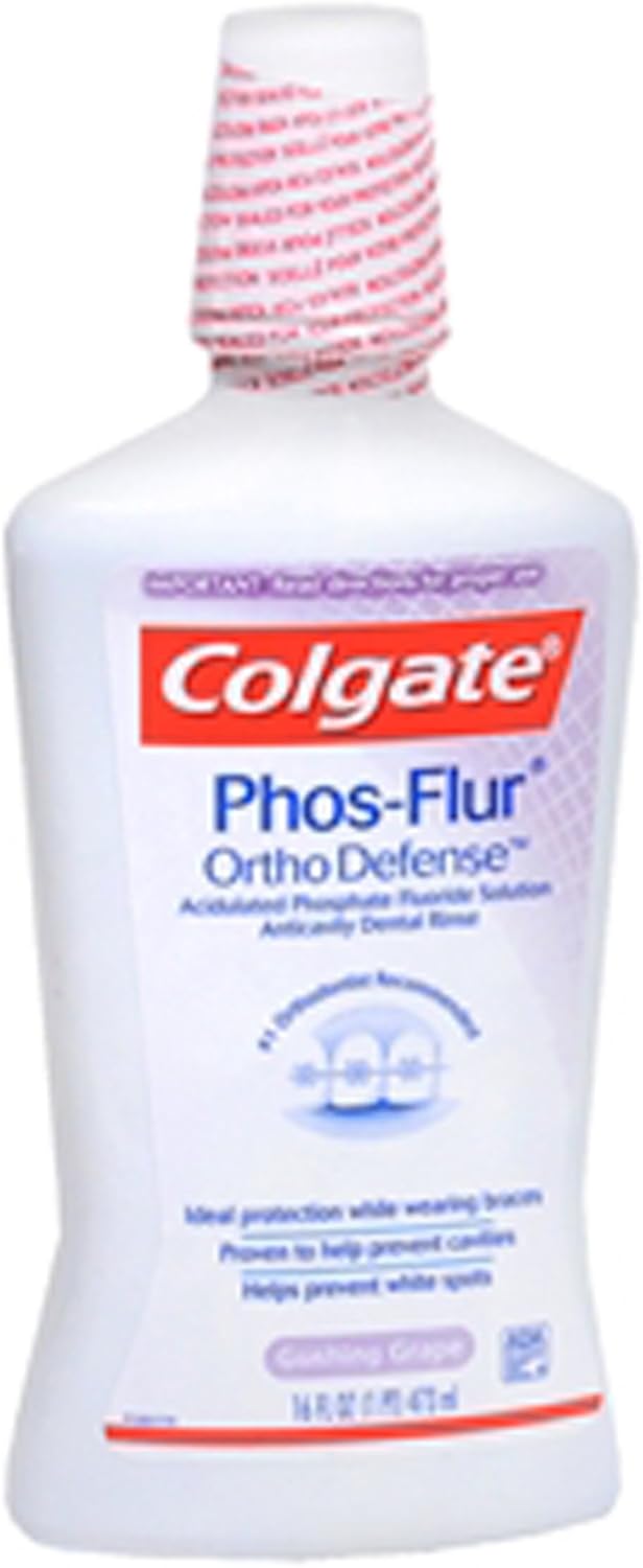 Colgate Phos-Flur Anti-Cavity Fluoride Rinse, Gushing Grape, 16.9 Fluid Ounce Colgate Phos-Flur Anti-Cavity Fluoride Rinse, Gushing Grape, 16.9 Fluid Ounce