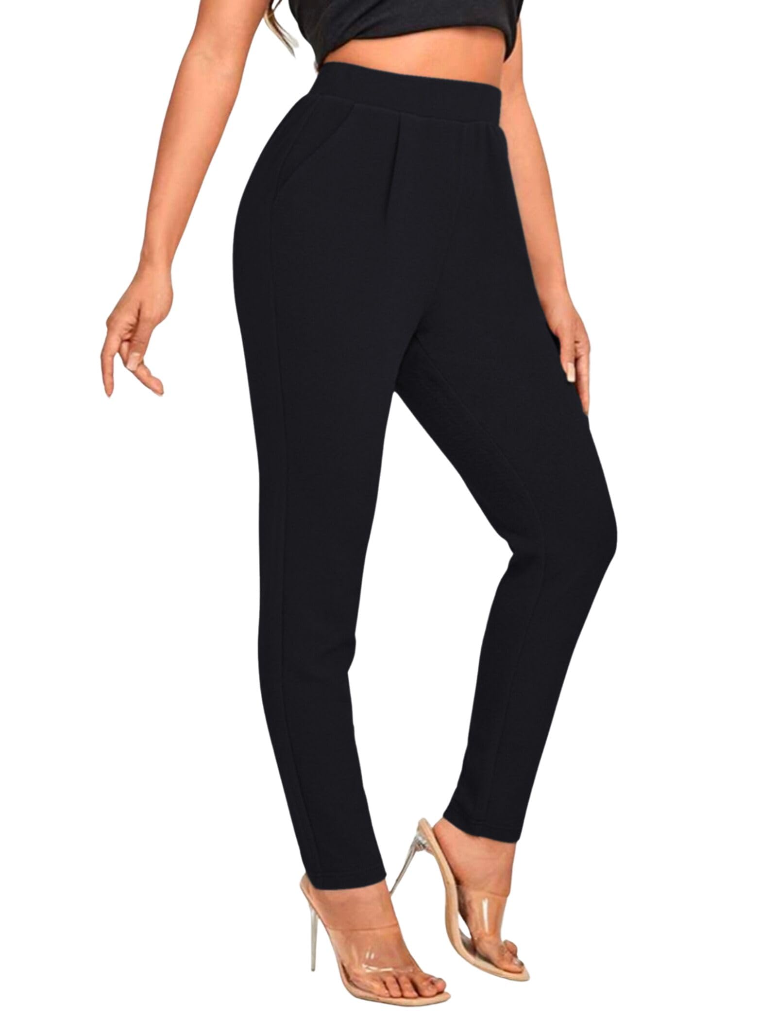 dream beauty fashion Women's High Waist Regular Fit Trouser, Elastic Staright Pants, for Office Work & Casual wear (Virat Pant-7)-picture-19