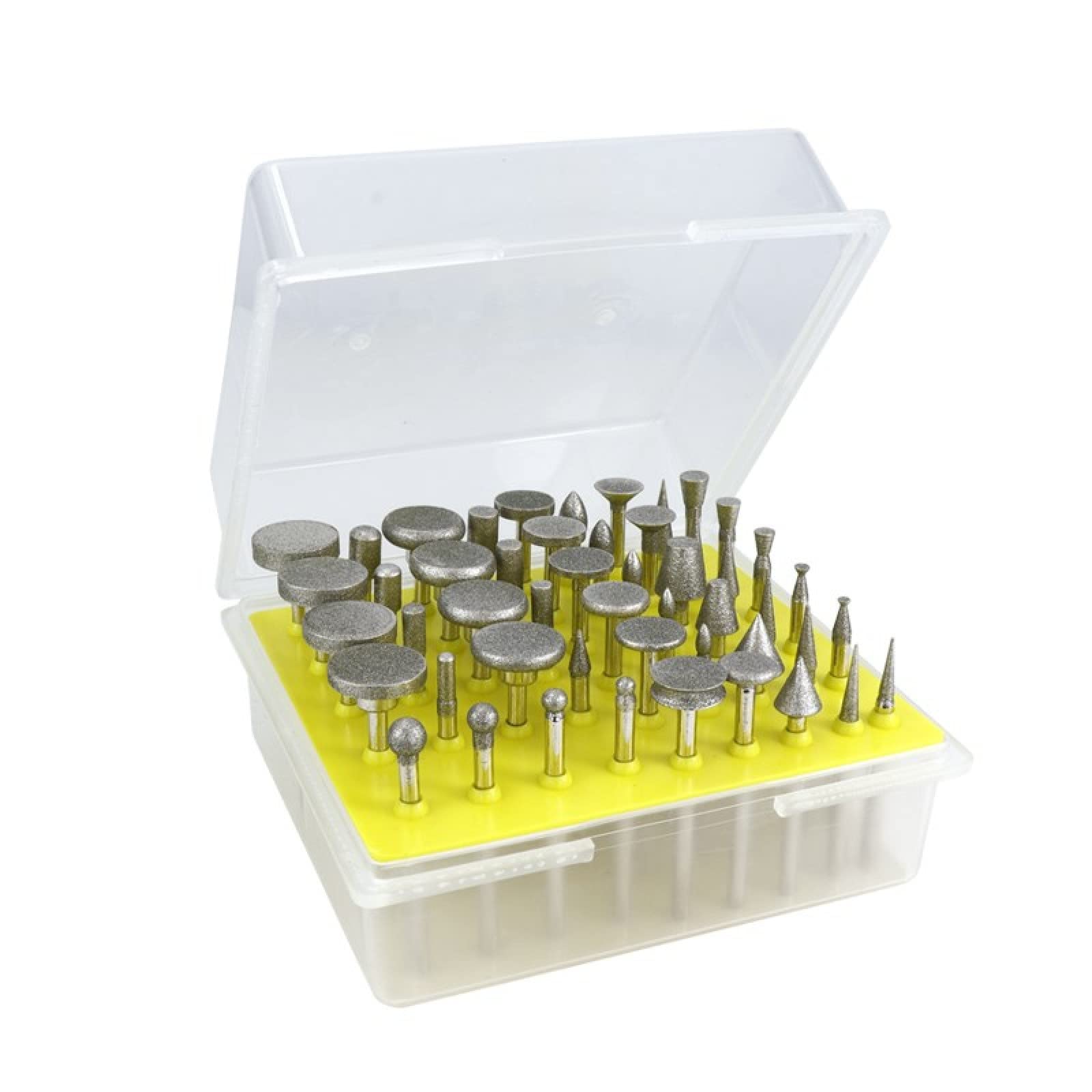50-teiliges Diamant-Schleifkopf-Set 3,0-mm-Schaft-Schleifstifte Für Abrasive Rotationswerkzeuge Schleifkopf-Diamant-Frässtift-Set