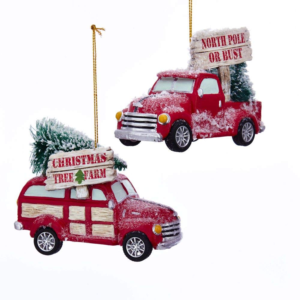 Figurines camions de Noël Kurt Adler pour des fêtes magiques